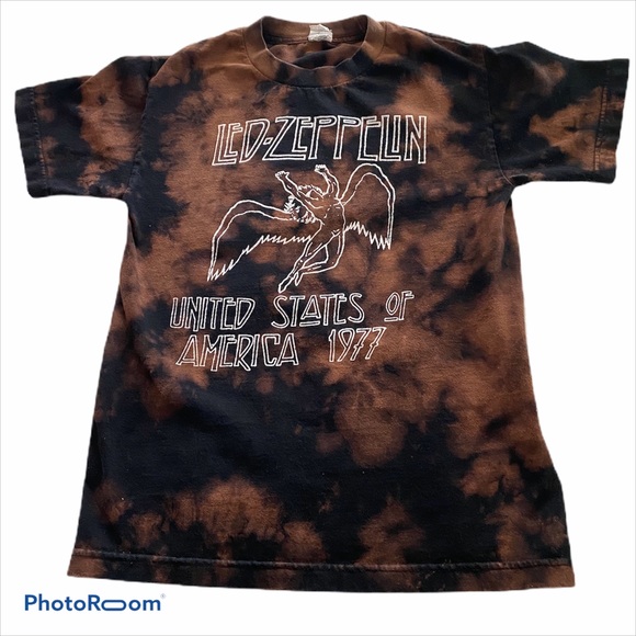 Led Zeppelin Reverse Tye Dye Unisex Tee S - Picture 2 of 5